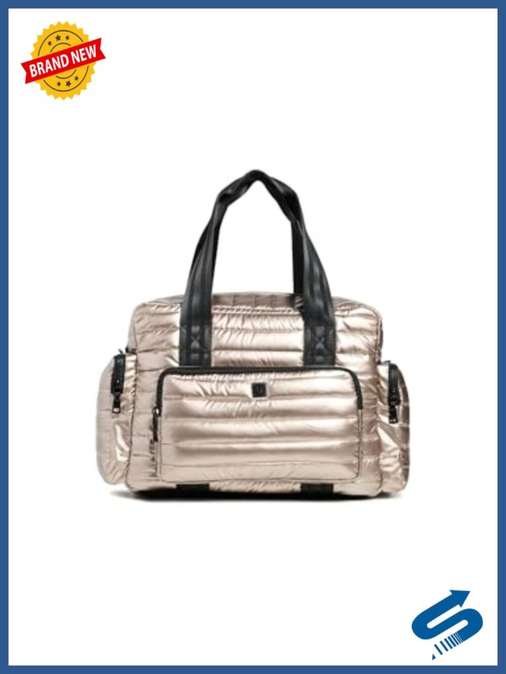 Quilted Crossbody Tote with Multiple Pockets Travel Shoulder Bag
